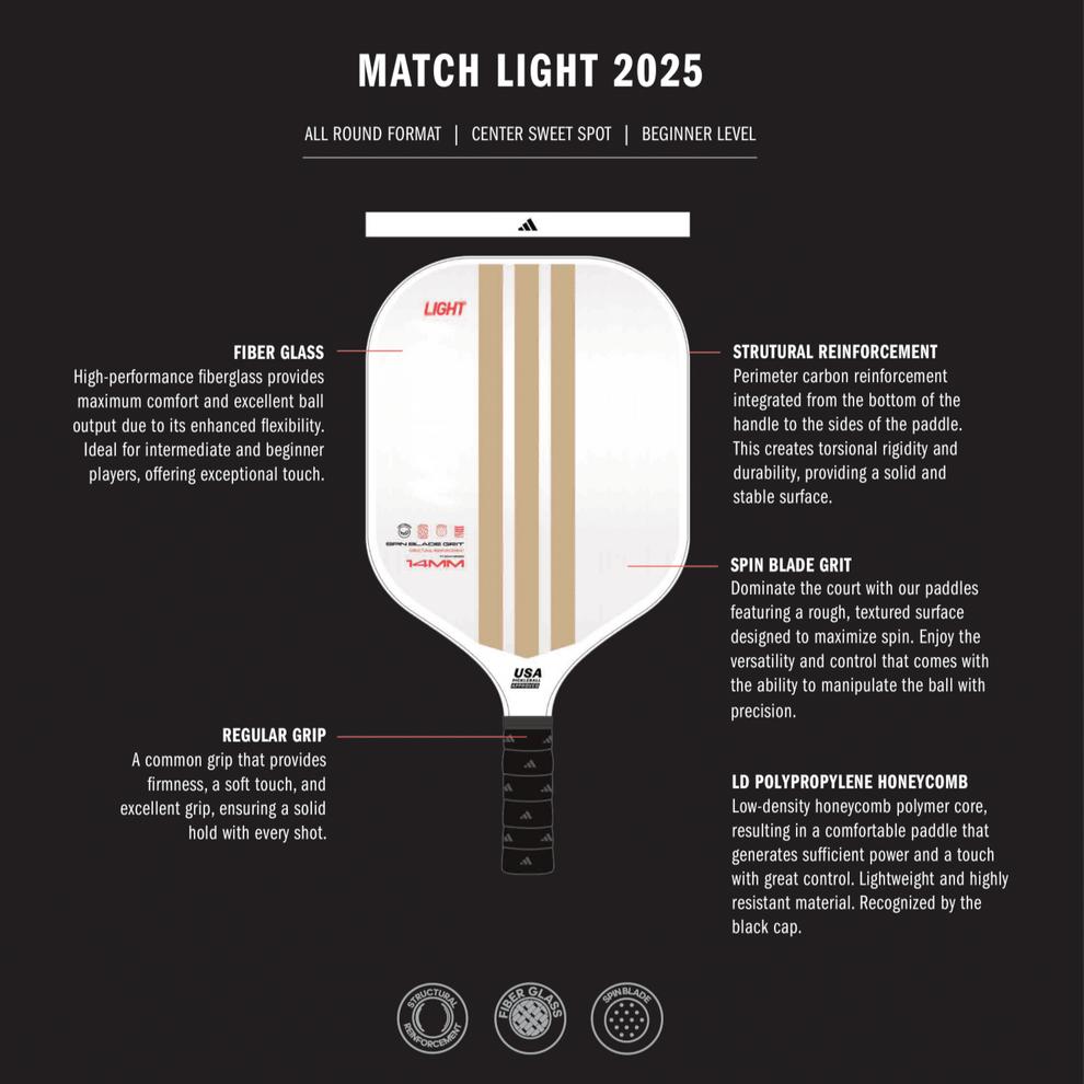 adidas Match Light Composite Pickleball Paddle