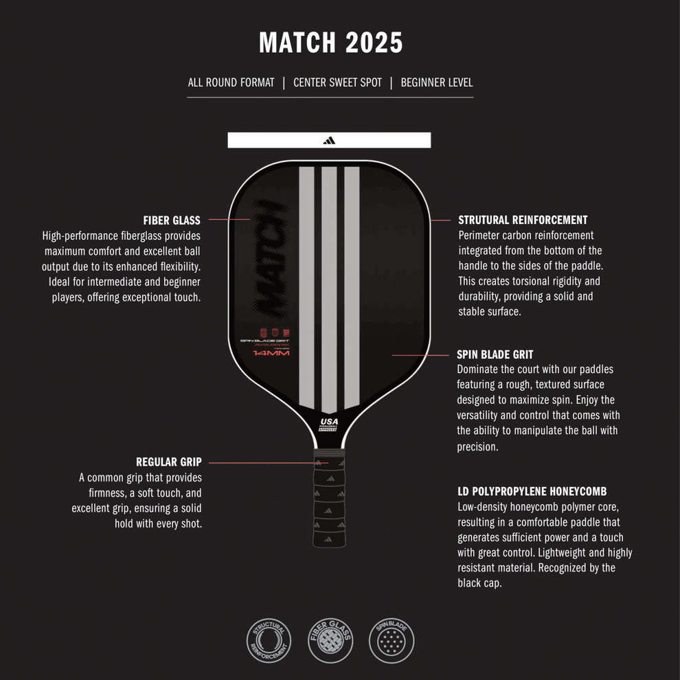 adidas Match Composite Pickleball Paddle