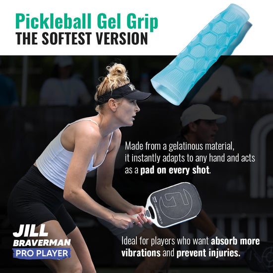 Hesacore Pickleball Gel Grip - 5.25 Inches Long - Soft Feel - Light Blue