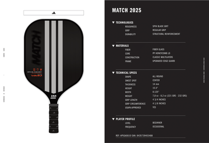 adidas Match Composite Pickleball Paddle