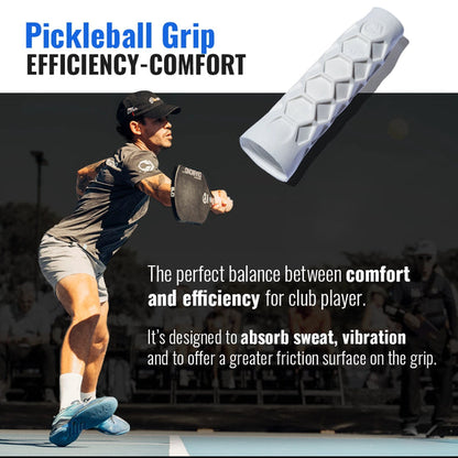 Hesacore Pickleball Grip - 5.25 Inches Long - Regular Soft Feel - White